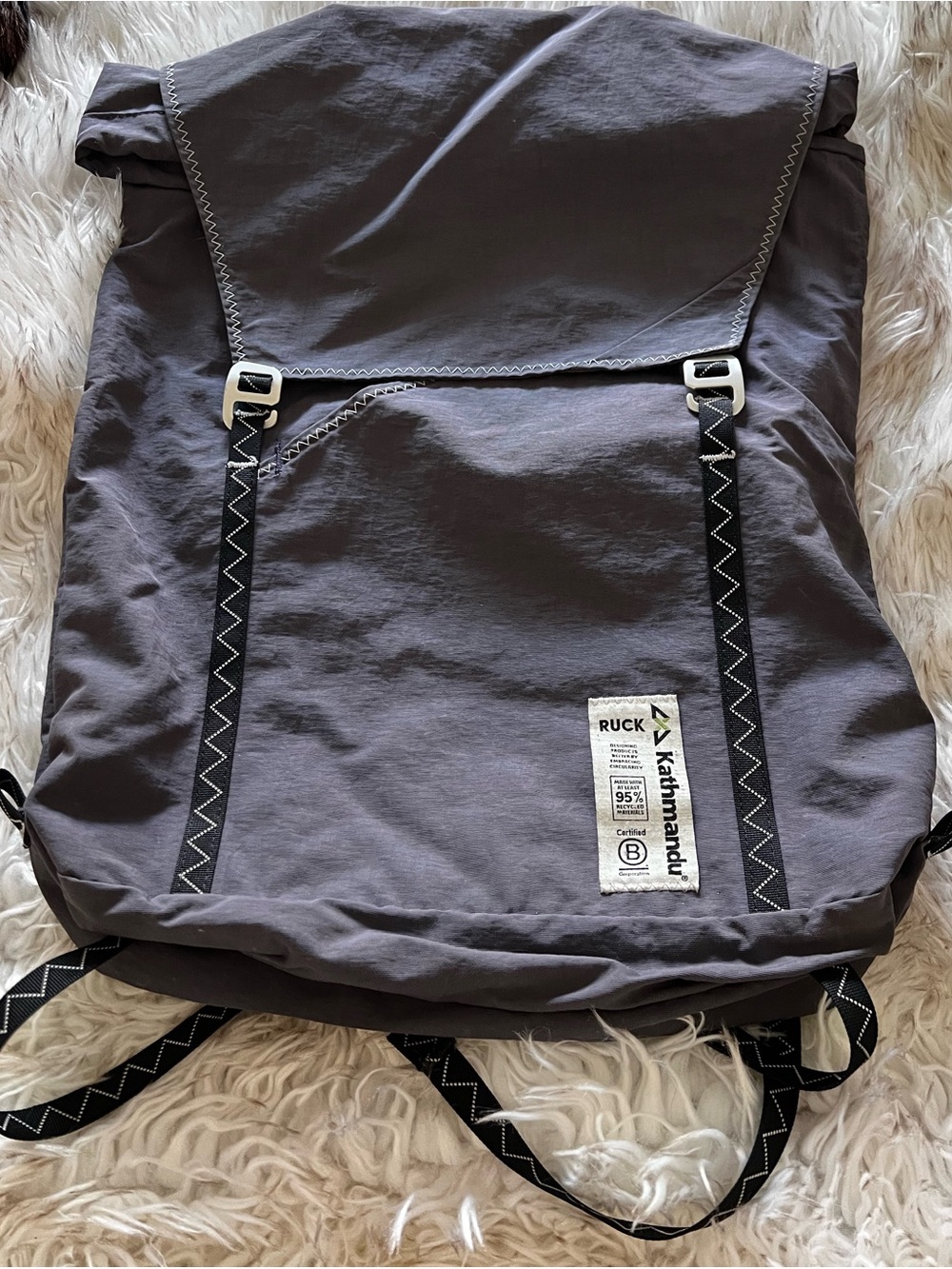 Kathmandu Men's Charcoal Gray Roll-Top Backpack with Black Trim